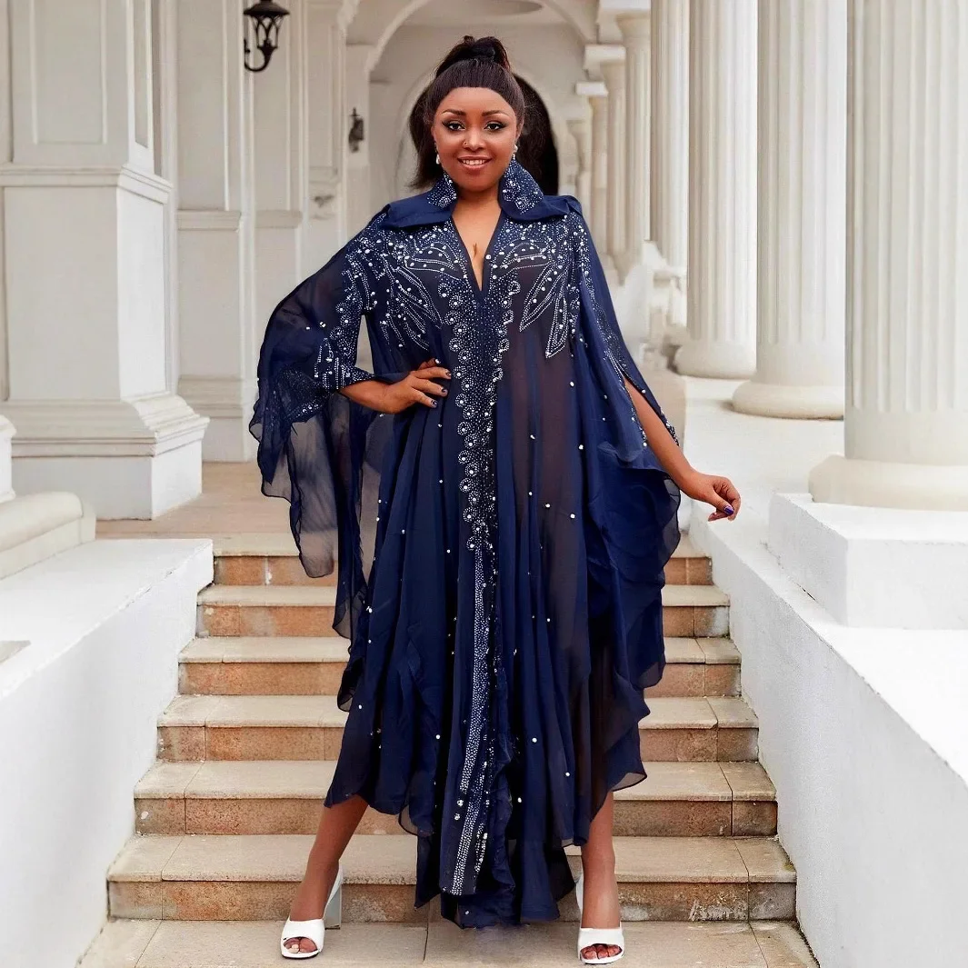 

Abayas For Women Dubai Luxury 2025 African Muslim Fashion Dress Caftan Marocain Evening Party Dresses Boubou Robe Djellaba Femme