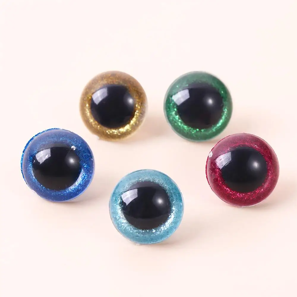 Yeux de sécurité en plastique à paillettes 3D pour jouet Amigurumi beurre, yeux exécutifs pour poupées, mélange animal, 14mm, 16mm, 18mm, 20mm,