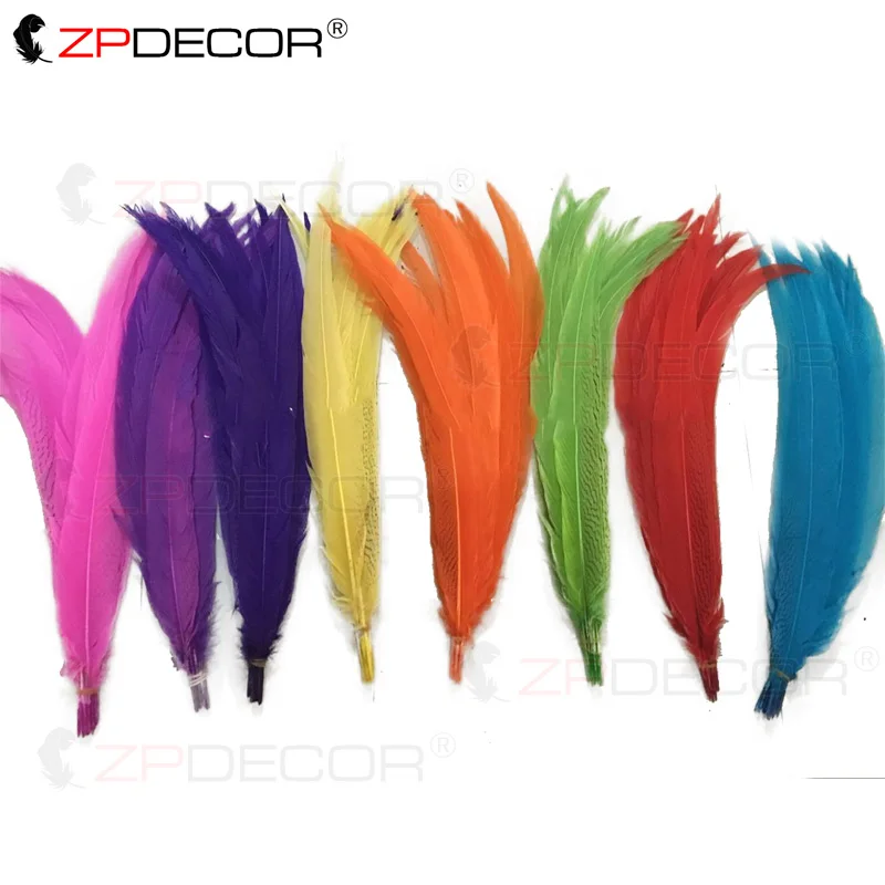ZPDECOR Silver Pheasant Feathers Natural Feathers 100 pieces per package for Crafts DIY Art Supplies