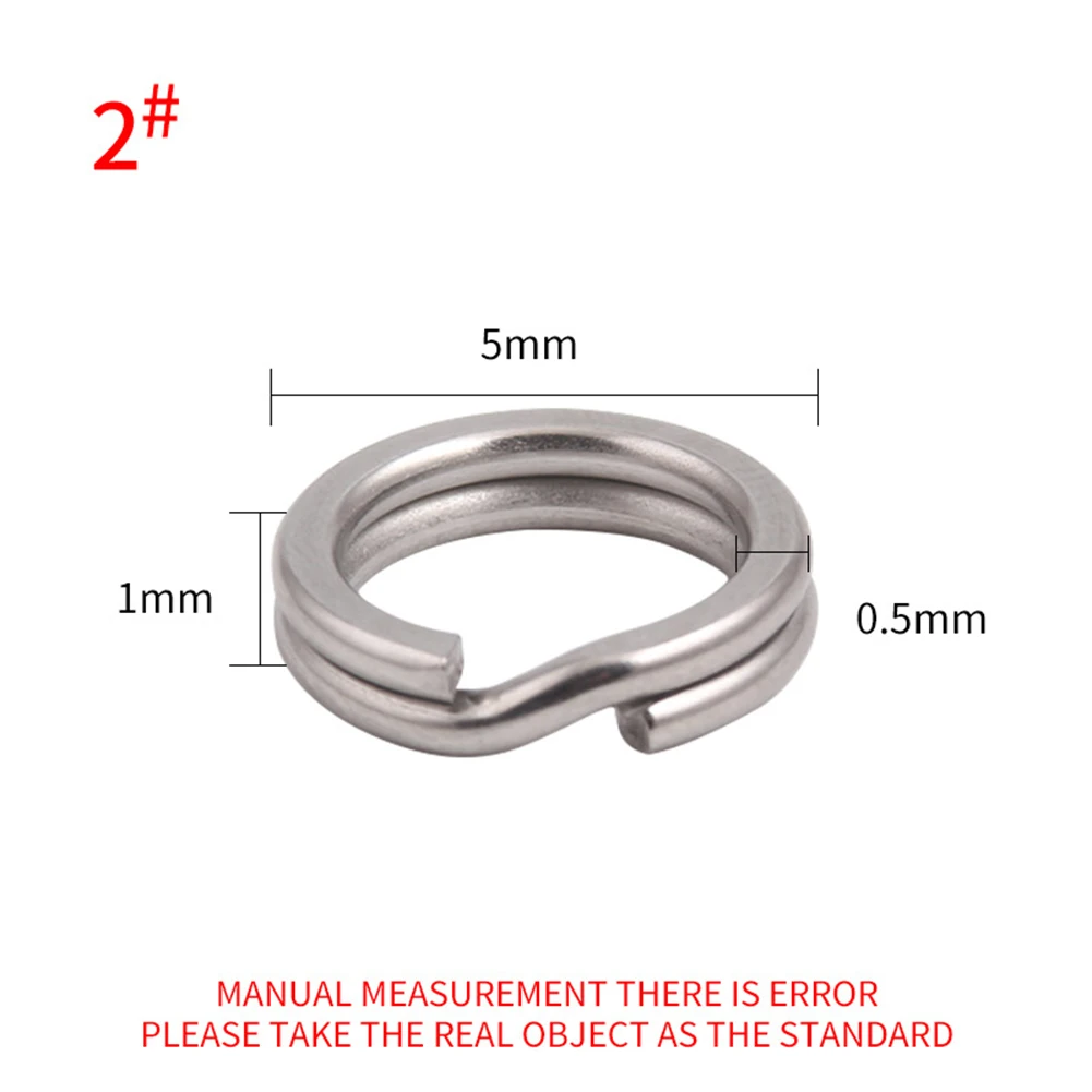 Split Ring Connector Split Ring Split Ring Stainless Steel 50 Pcs Connector Double Split Lure Silver Snap Fishing