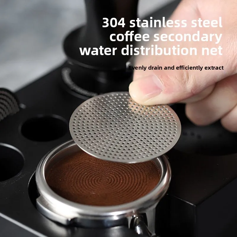 

Многоразовая шайба для кофе 51/53/58 мм, экран из нержавеющей стали 304, двухслойный фильтр для кофе, мелкая сетка, профессиональный аксессуар для эспрессо
