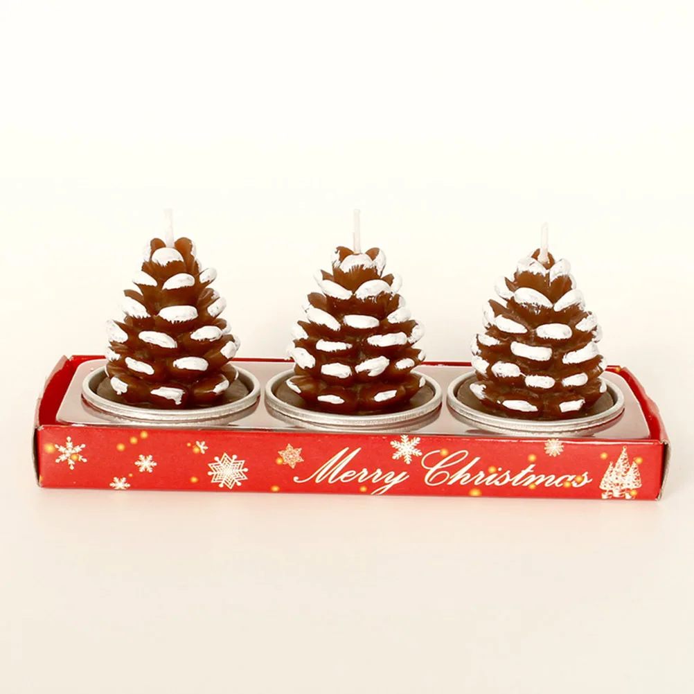 3 قطع من تصميم مخروطي الصنوبر لعيد الميلاد لتزيين طاولة حفلات العشاء ومستلزمات المهرجانات ومستلزمات العشاء