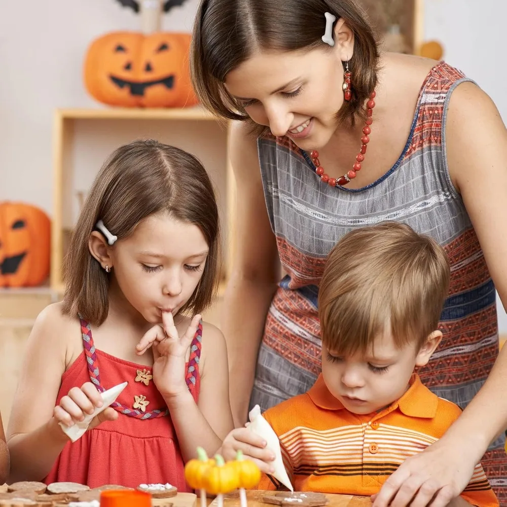 Beaupretty هالوين الأبيض الكلب العظام مقاطع الشعر ، الاصطناعي الكلب العظام دبابيس الشعر التمساح المشابك عيد الميلاد إكسسوارات الشعر ل