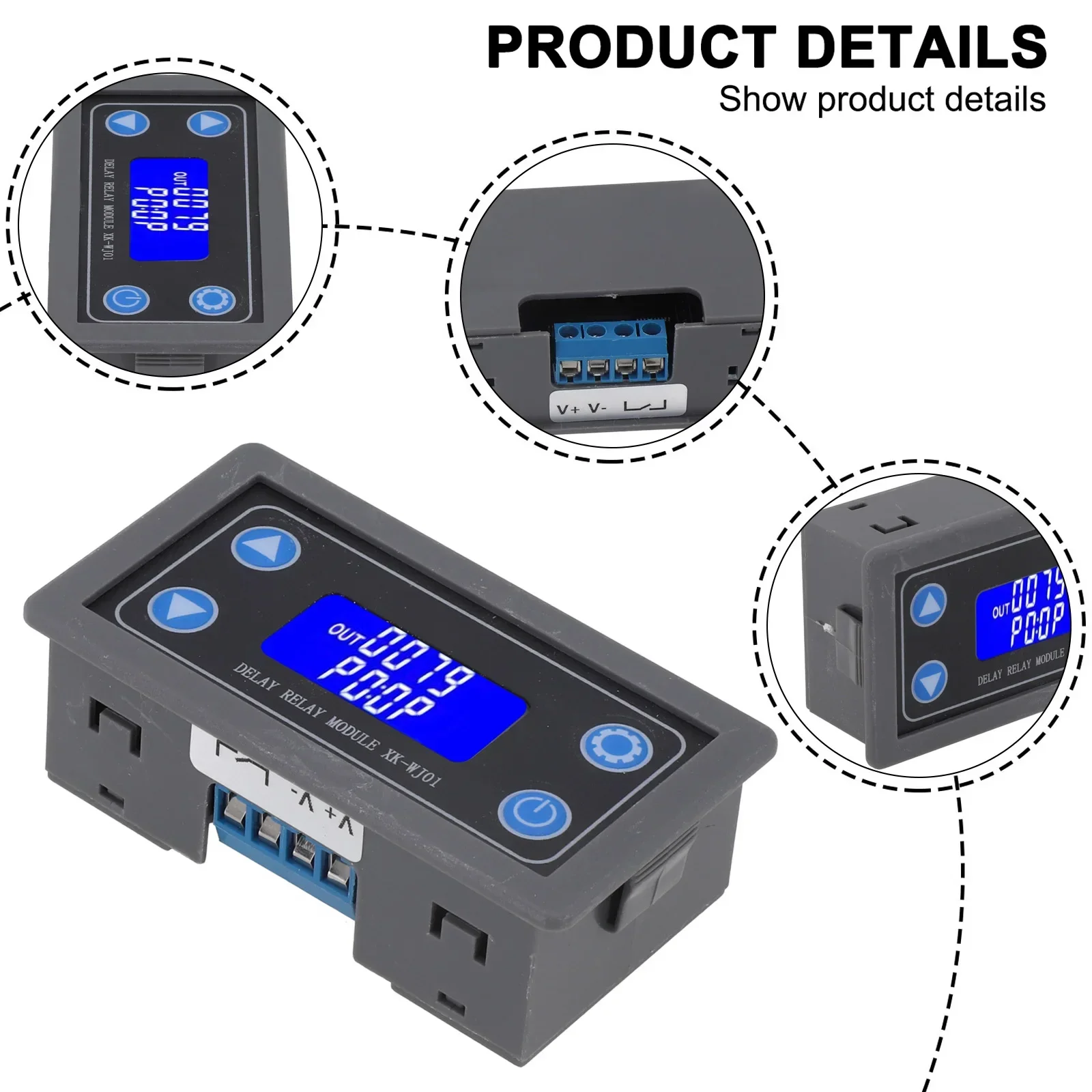 1pcs DC 12V 24V AC 110V-220V Microcomputer Time Controller Programmable Digital Timer Delay Switch Relay Module LCD Timing Relay