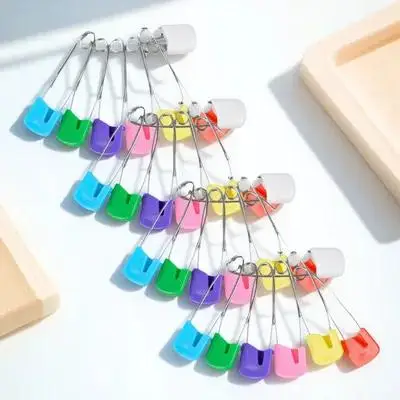 

50pcs Safety Pins Plastic Head Diaper Pin Heavy Duty Clothing Pins For Scarf Fastener Large Safety Pin