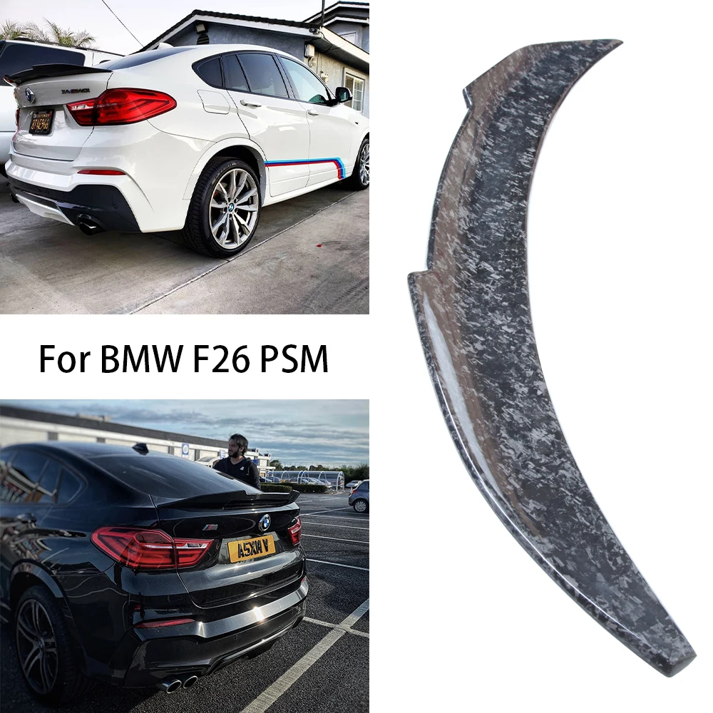 

For BMW X4 F26/X4M PSM Style Real Forged Carbon Fiber Material Rear Spoiler Trunk Wing 2013-2018