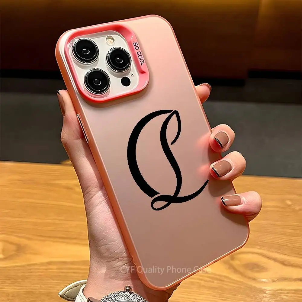 حافظة هاتف بشعار C-Christian louboutin لهاتف Apple 11 12 13 14 15 16Pro Max Plus حماية الطلاء