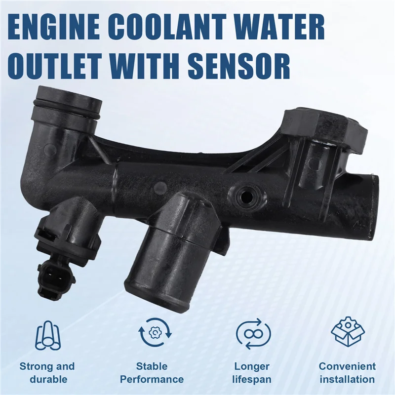 

3F1Z-8548-AC Engine Coolant Water Outlet With Sensor For Ford 2009-2003 Lincoln 2006 Mercury 2009-2003-A97E