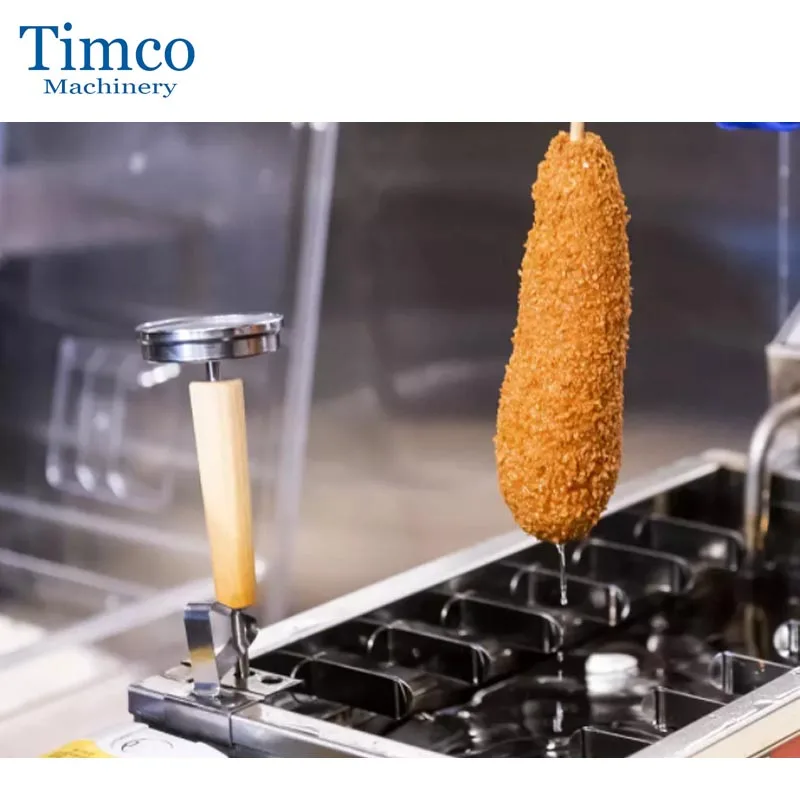 TIMCO Hotdog Maker เครื่อง Cheese Fryer ไฟฟ้า25L ทอดข้าวโพดเตา Mozzarella วาฟเฟิลเครื่องเชิงพาณิชย์