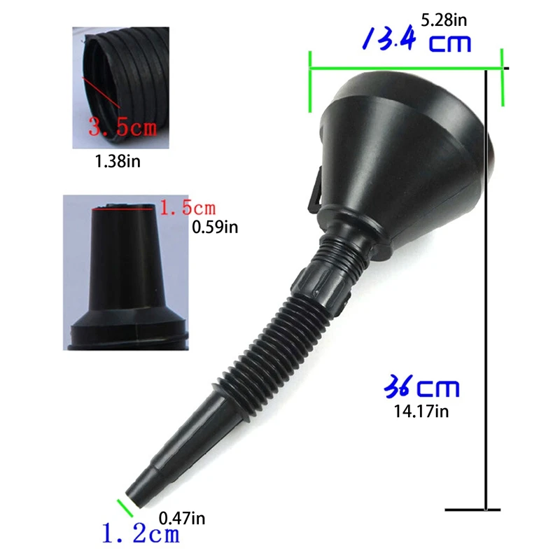 Refueling Funnel with Filter Motorcycle Gasoline Engine Car Motorcycle 2 in 1 Refueling Funnel Fuel Filling Funnel Tool