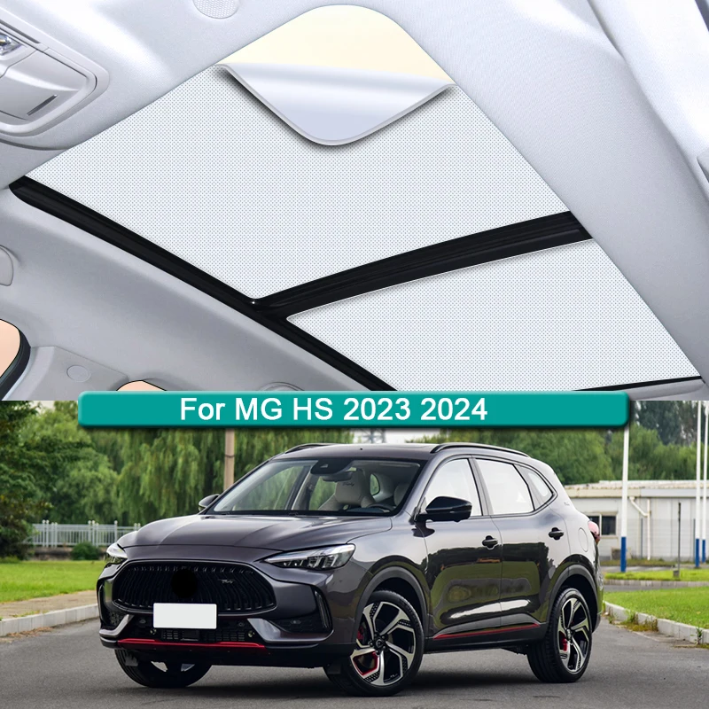 Roof Sunshade For MG HS 2023 2024 Car Electrostatic Adsorption Sunroof Sunshade Skylight Blind Shading Sticker Auto Accessories