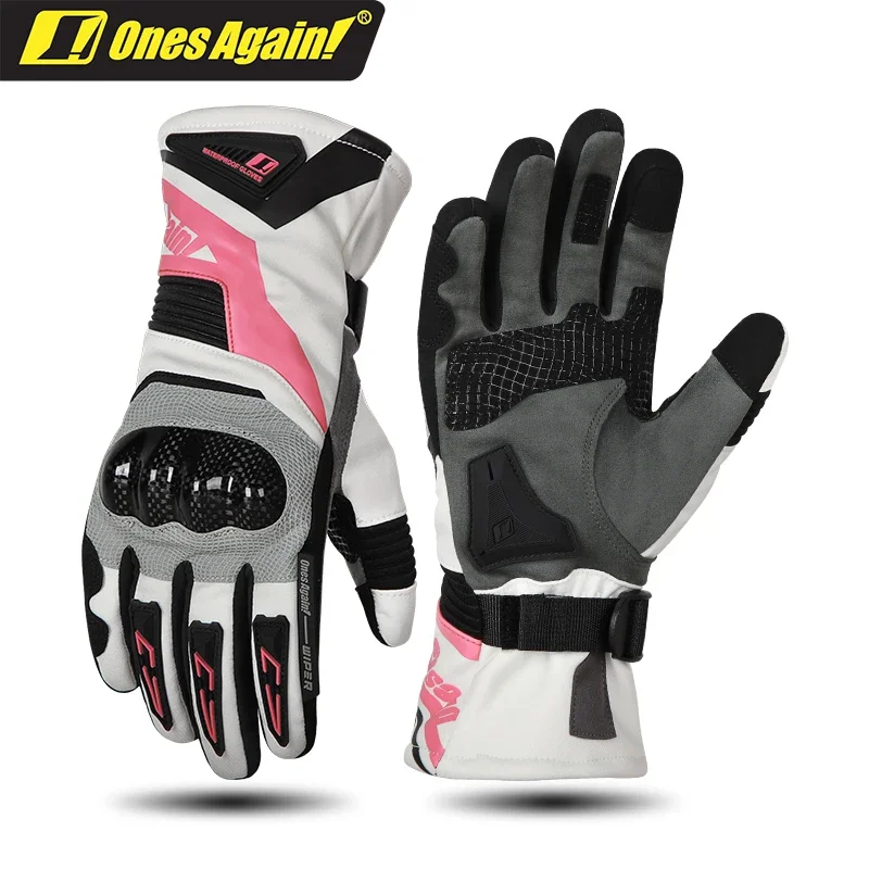 OnesAgain Motocross Winter Long Style Riding Gloves Guantes Moto Men's Waterproof Windproof Warm Women Rider Motorcycle Gloves