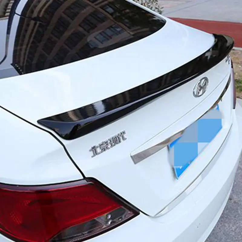 For Hyundai Verna accent Spoiler ABS Material Car Rear Wing Primer Color Rear Spoiler For Hyundai Verna Spoiler 2010-2015