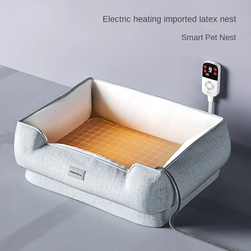 Electric Heated Pet Bed for Winter with Intelligent Temperature Control, Extra-Large for Cats and Dogs