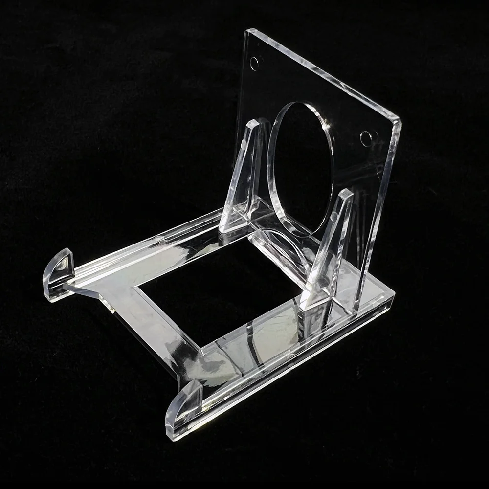 Two Part Adjustable Clear Acrylic Plastic Display Stand Card Brick Bracket For ONE-TOUCH Holders Magnetics Screwdowns Loaders