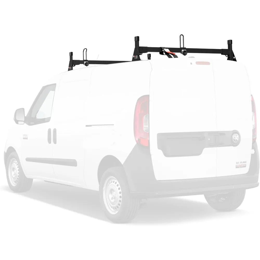 H1 2 Bar for RAM ProMaster City Steel Ladder roof Rack 2015-On, Black