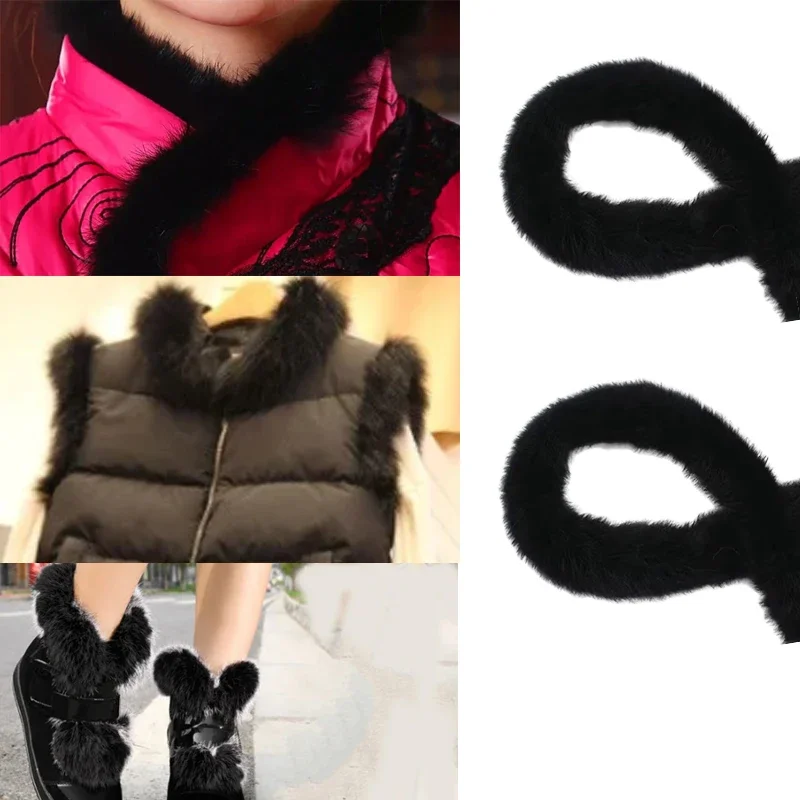 100 سنتيمتر فرو الأرنب الصناعي وشاح فروي الشريط الفراء الشريط التشذيب الشريط Craft بها بنفسك الحرفية الخياطة الملابس والاكسسوارات الاكسسوارات اليدوية