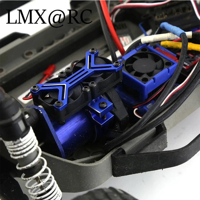 4068 4074 4082 4268 4274 Motor Heat Sink Dual Cooling Fan 40-42mm Motor for 1/7 1/8 RC Car Arrma Kraton Senton TRAXXAS Sledge