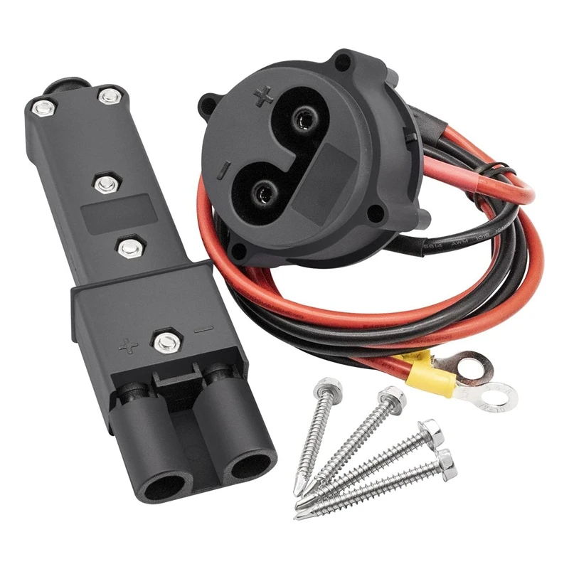 Kit de enchufe de cargador de CC MAC de 48V, piezas de JR1-H235A-00, receptáculo de JR1-H6181-02-00 con cables para Yamaha Electric G19/G22