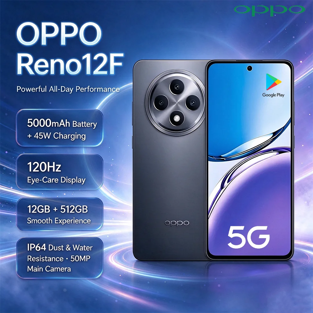 OPPO RENO12F Unlocked 5G LTE Dual SIM Mobile Phone 2026 New 6.67