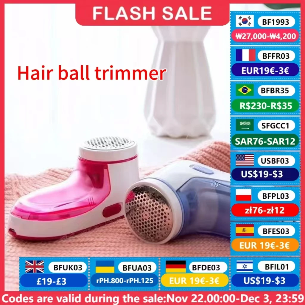 Portable Hairball Trimmer For Sweaters Coats Bed Lint Removal