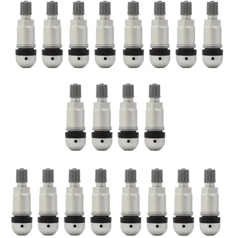 

ABQB-TPMS Valve Stems Aluminum 20Pcs Universal Tubeless Tire Pressure Monitor System Sensor For VW BMW Repair Kit
