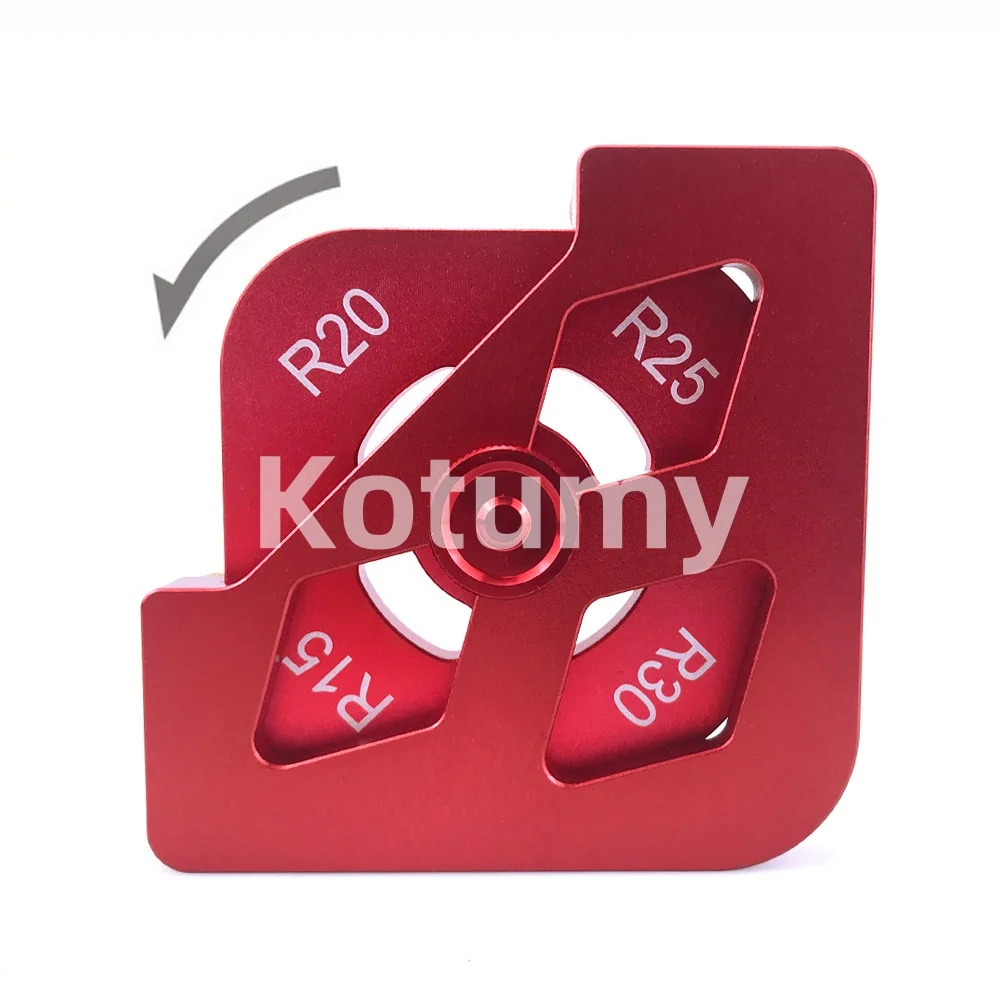 Aluminum Alloy Woodworking Corner Chamfering Template, Quick Change R-Angle Arc Right Angle Oblique Angle Milling Tool