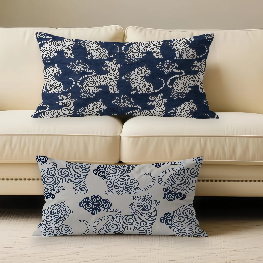 Fashion print jungle tiger  Pillow Case Suitable for Office Bedroom Sofa Home Decoration Rectangle Cushions