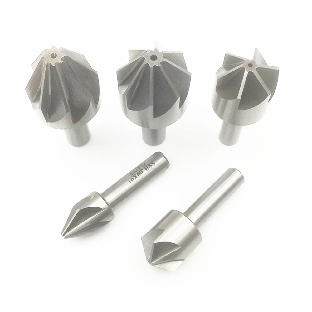 HOT 1PCS 6-50mm HSS 6/8 Flute 60/90/120 Degree Chamfer Countersink Drill Bits(6/8/10/12.5/14/16/18/20/22/25/30/32/35/40/45/50mm)