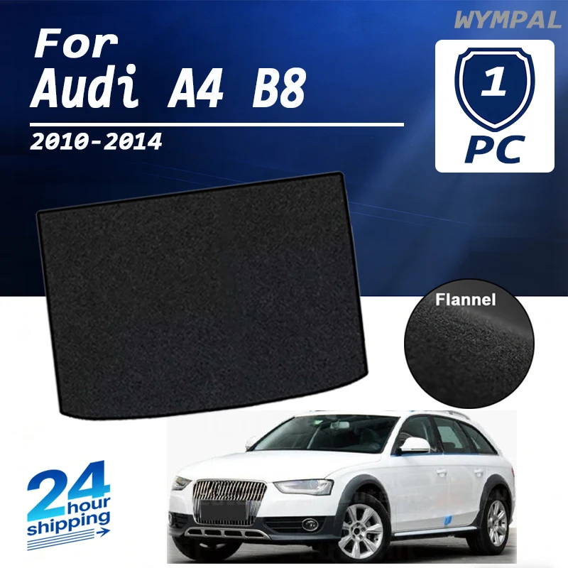

Коврик для багажника из замши для Audi A4 B8 2010-2014, поддон для багажа, коврик для пола багажника, черный