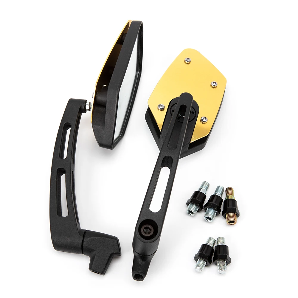 

DUILU Universial M8 M10 Rearview Mirrors Motorcycle Aluminum ABS Rotatable HD Vision Side Mirrors Rear View Mirrors Accessories