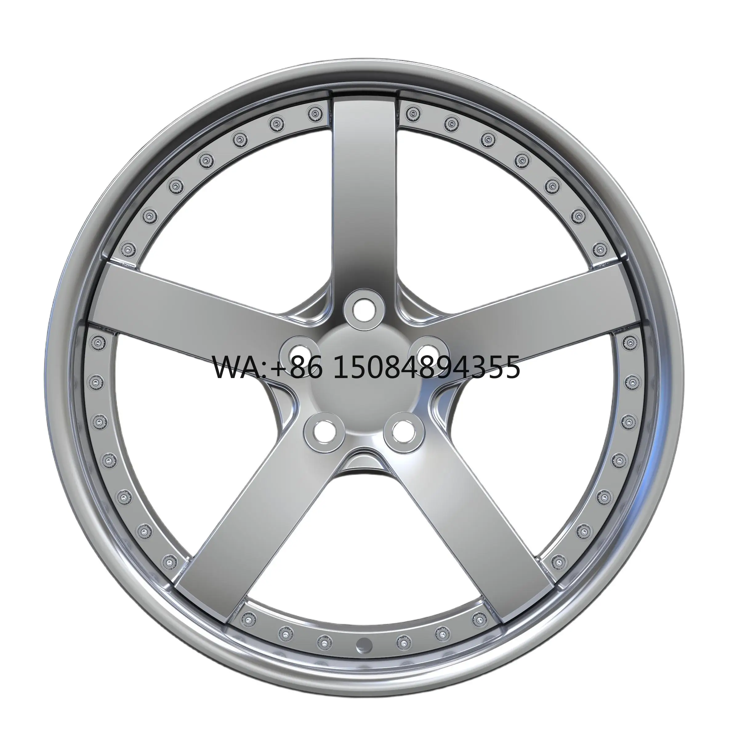 

Five Spoke Silver Forged Alloy Wheels 19x9.5/19x10.5 Reinforced Bolt Design for Sports Coupe Models