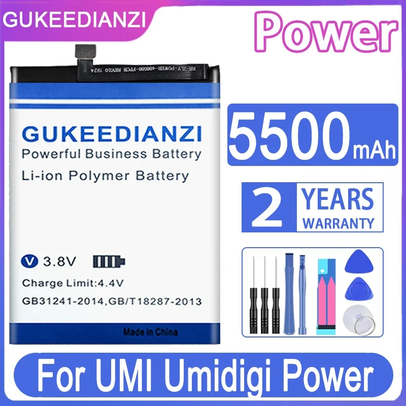 

GUKEEDIANZI Replacement Battery 5500mAh For UMI Umidigi Power Portable batteries