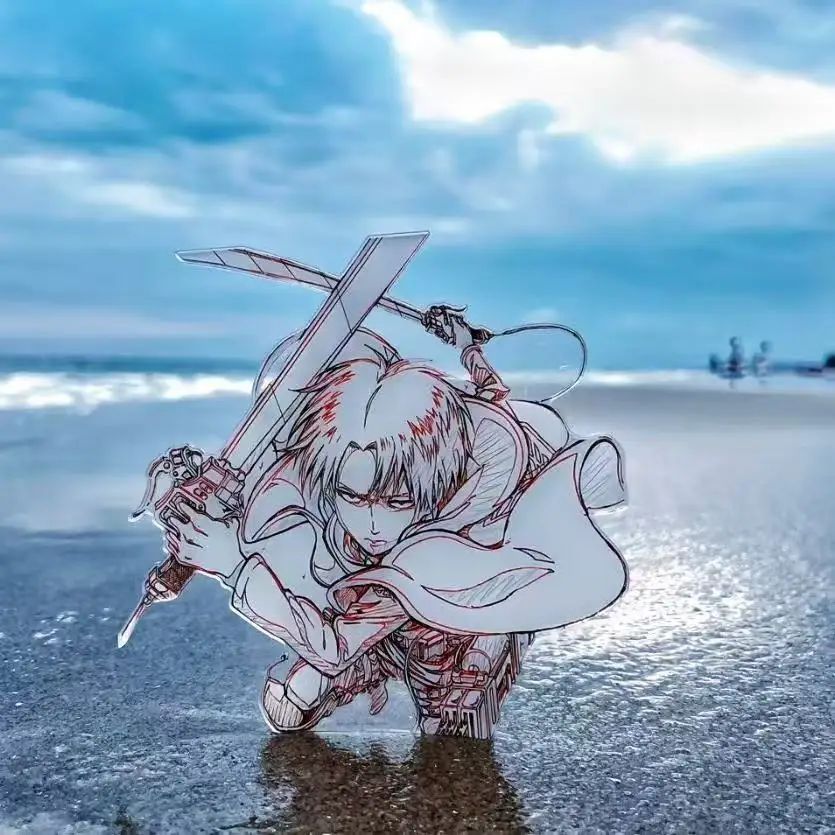 29styles Atak Tytanów Anime Gadżety Rodzinne Portrety Akrylowe Podstawki Hange Line Stojące Płytki Levi Przezroczyste Karty Zabawki