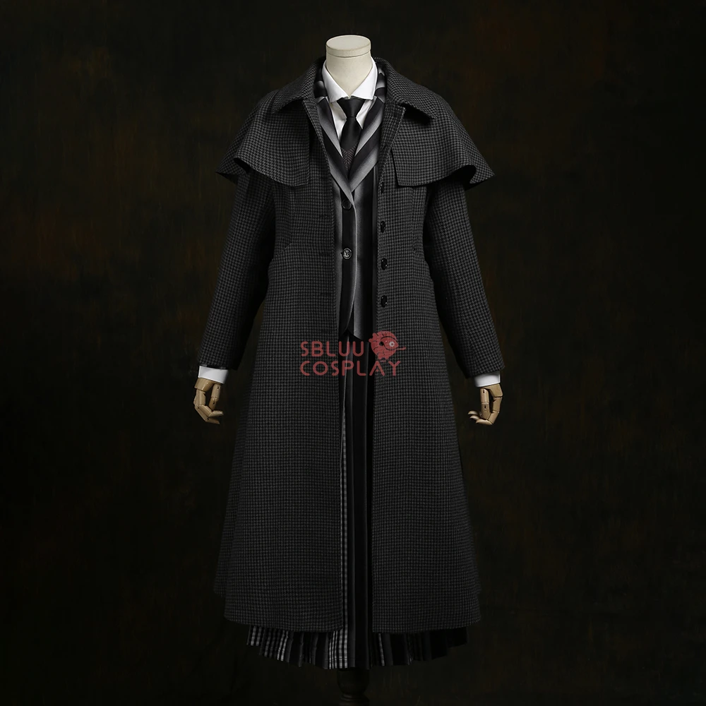 SBluuCosplay Addams تأثيري حلي التطريز R جودة الأسرة عيد ميلاد أبدا أكاديمية زي مدرسي حفلة الهالوين الزي