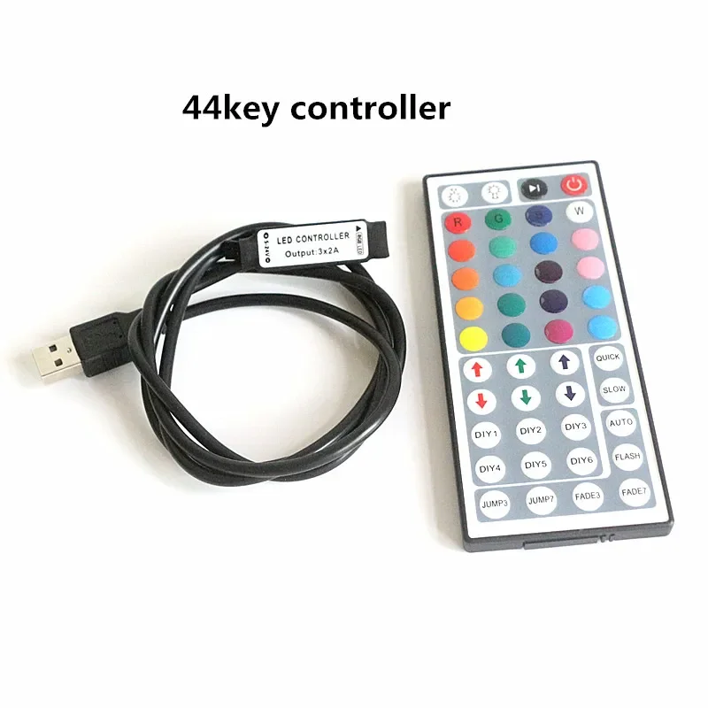 10PCSDC5V USB LED RGB Controller Mini 3Keys Dimmer/24Key 44key IR Remoter/17Keys RF Wireless Remoter Control for USB LED Strip
