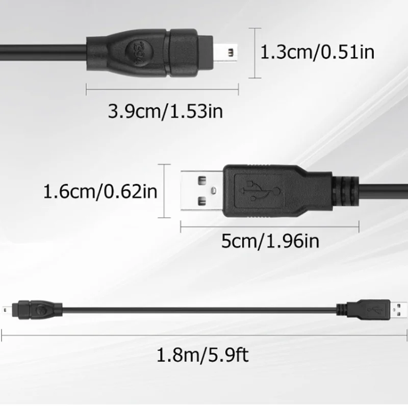 USB to Firewire Cable Compatible with for DCR-TRV75E DV Camera Firewire IEEE 1394 4Pin Male to USB A Male iLink Adapter Converte