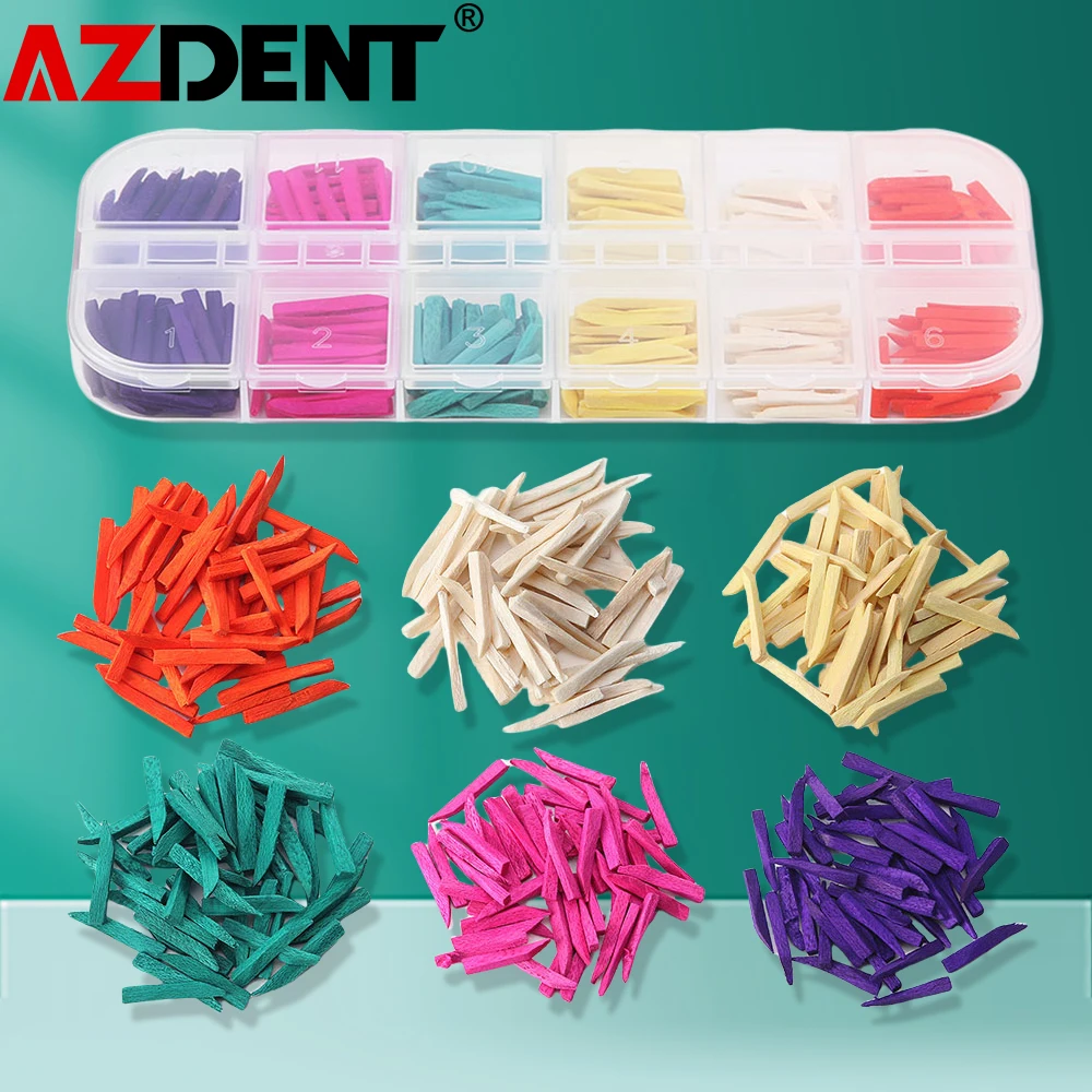 

300 шт. Azdent стоматологические деревянные клинья одноразовые реставрационные межзубные композитные клин для зазора зубов Odontologia Materiais
