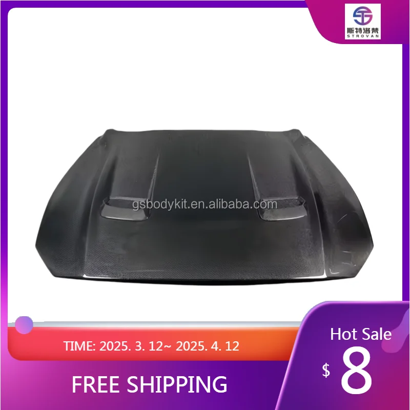 

Deren High QualityFor Ford Mustang 18-23 original carbon fiber hood hood high-quality carbon fiber body kit