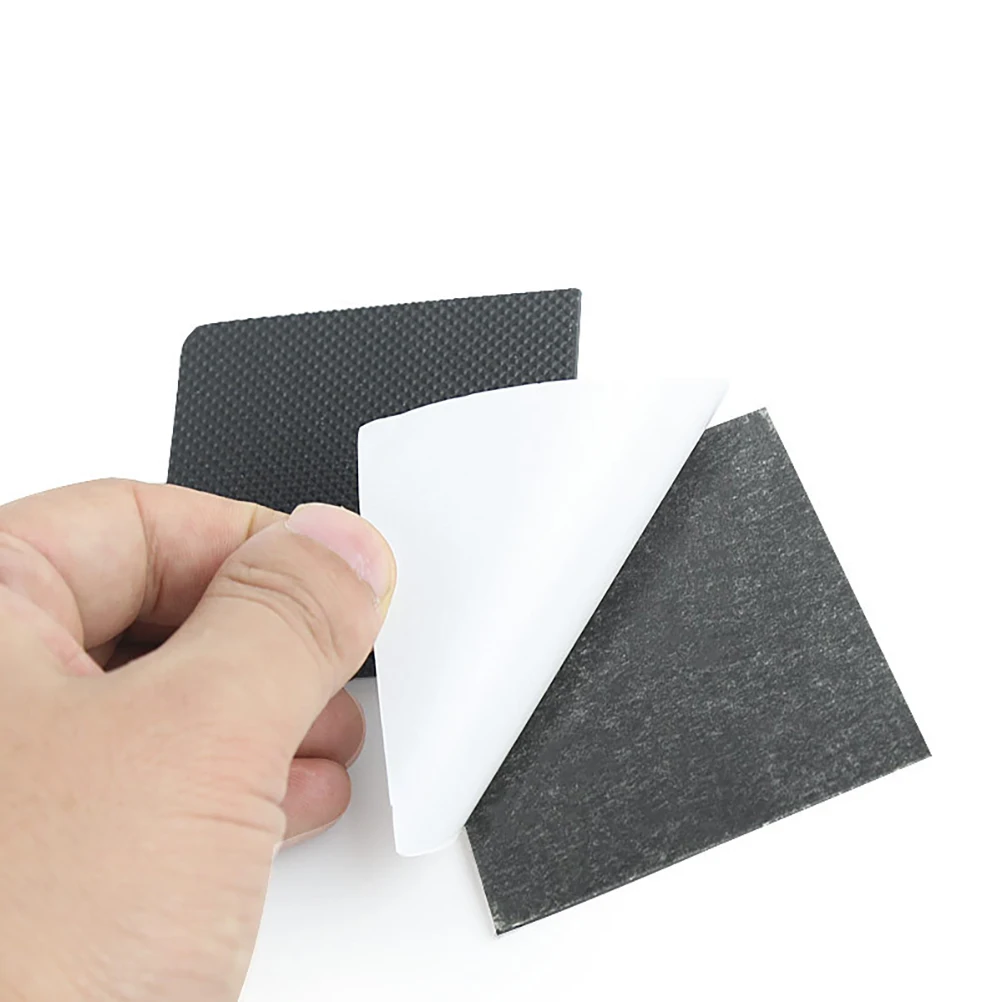 

4 Pairs Anti Slip Soles Stickers Shiny Heel Protectors Square Decals Non Slip Adhesive Wear Resistant Silent Shoe Pads Foot Care