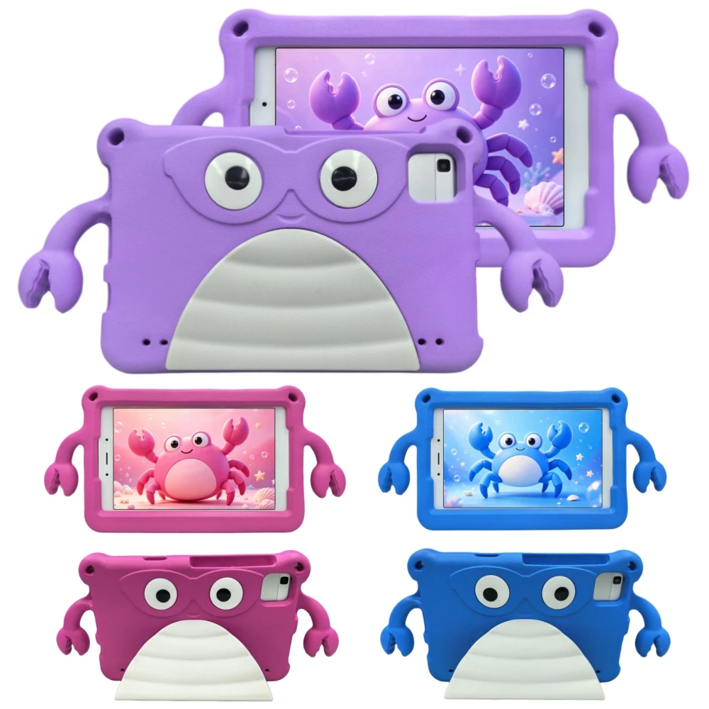 For iPad 10th Gen 10.9 2022 11 11th A16 2025 Kids EVA 3D Cute Crab Tablet Case For iPad Pro 11 Air 4/5 Air 11 M2 M3 M4 M5 Cover