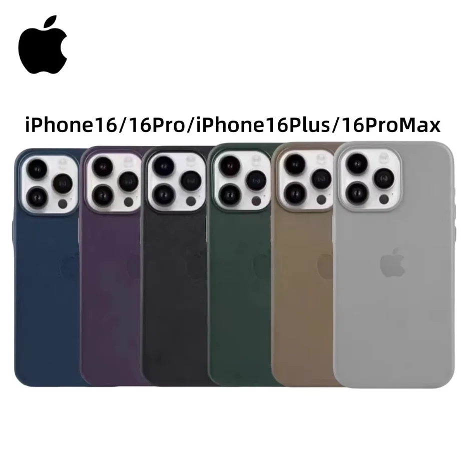 

Original Apple Leather With Magsafe Case For iPhone 15 16 14 Pro Max 16 15 14 Plus Wireless Charging Magnetic Cover 16 With Box