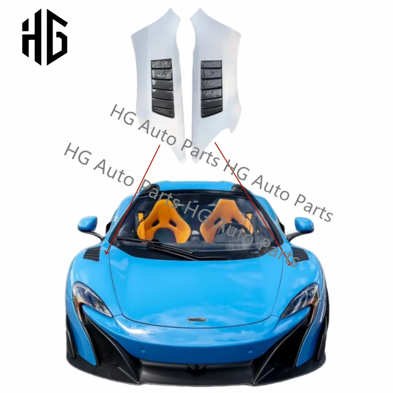 

Tuning to 675LT Style Half Carbon Fiber Car Front Bumper Fender Cover Extensions Body Kit For Mclaren 650s Mp4 12c Car Fenders