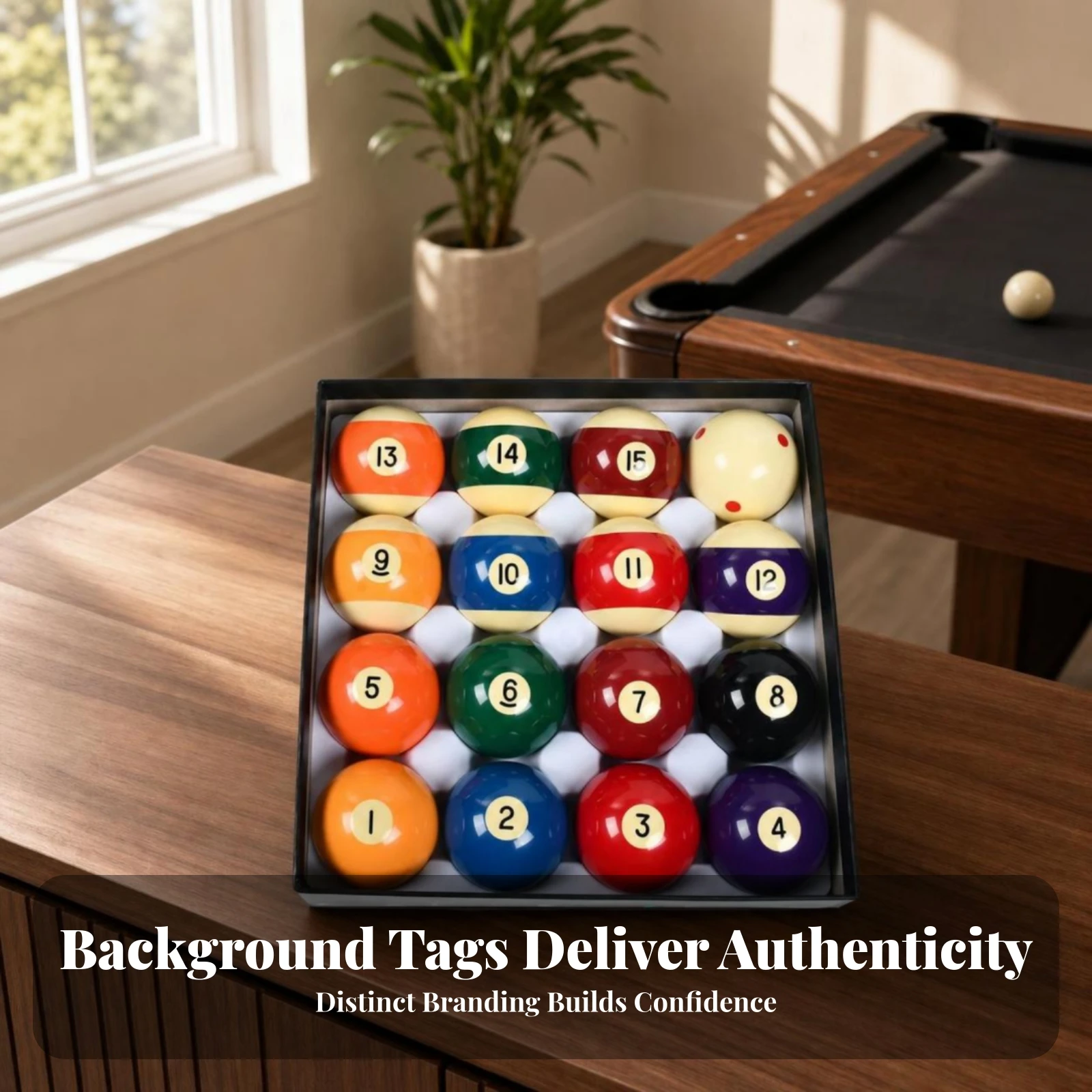 Billiard Ball Set 173 G 16 Ball Pool Set Numbered Pool Balls Cream Number Circles for Billiards