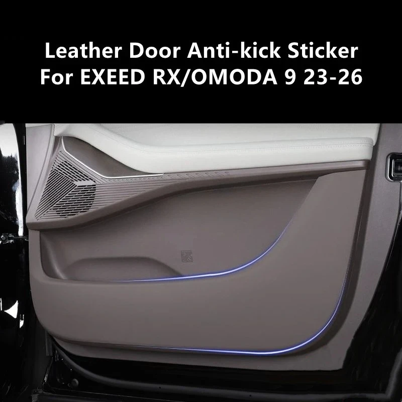 For EXEED RX/OMODA 9 23-26 Leather Door Anti-kick Sticker Modified Interior Car Accessories Refit Modification Decoration