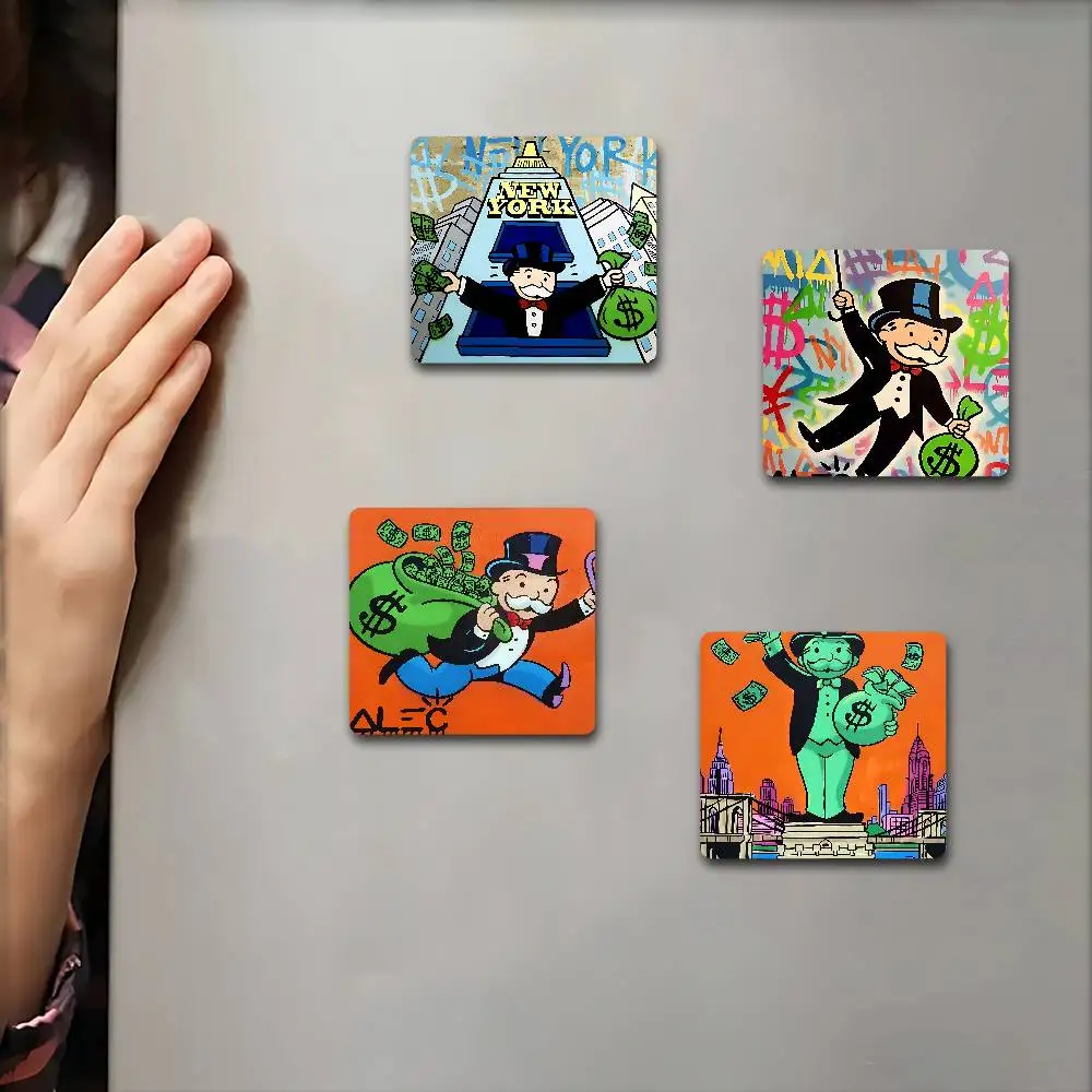 كارتون M-Monopoly صورة شخصية مغناطيس الثلاجة جولة المغناطيسي الثلاجة الديكور هدايا تذكارية هدايا الزفاف