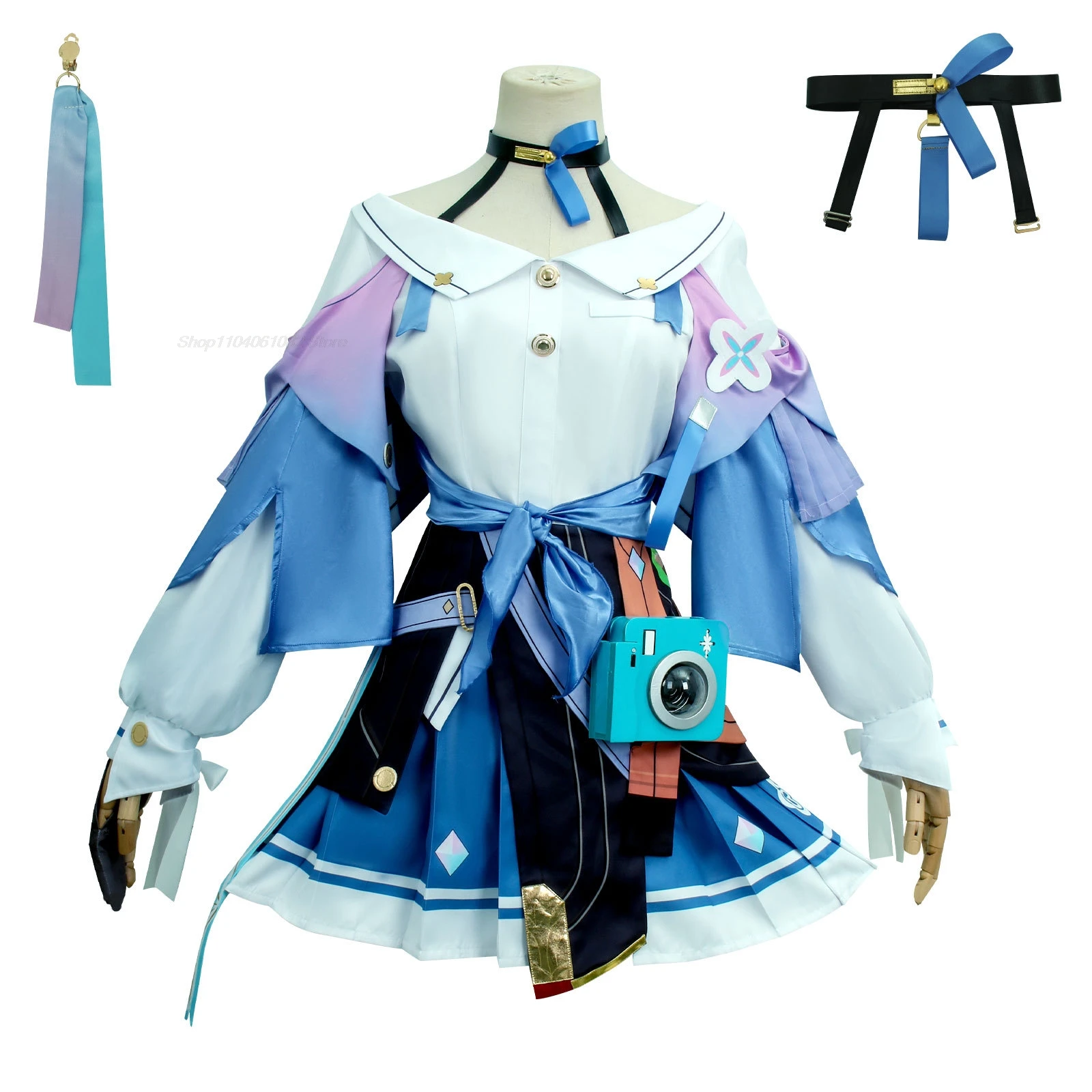 Honkai Star Rail March 7th Cosplay Costume Anime Game Outfit Women's Cosplay 2D Character Blue Ocean Hot Search Halloween Party