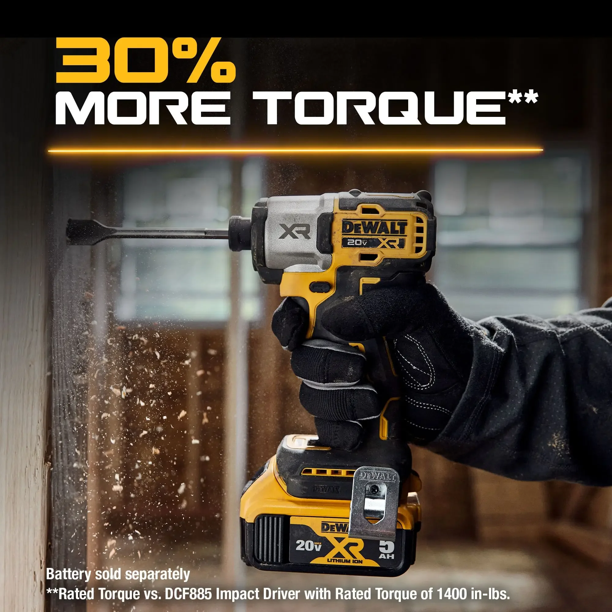 DEWALT DCF845 Brushless Cordless 3-Speed Impact 1/4 in. Driver 20V Lithium Power Tools 3400RPM 206NM