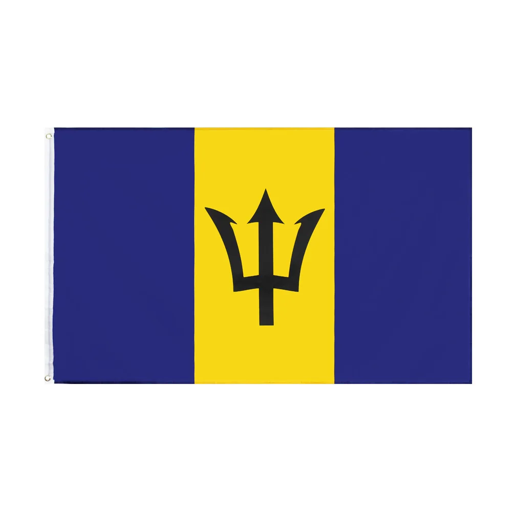 EOODLOVE 90×150cm National Flag Barbados Flag Polyester Flag National Flag Indoor and Outdoor Decorative Flag