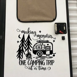Camping Trip Campfire Tent Memories Camper Rv Car Sticker Decal for Motorhome Caravan Van Auto Vehicle Decor
